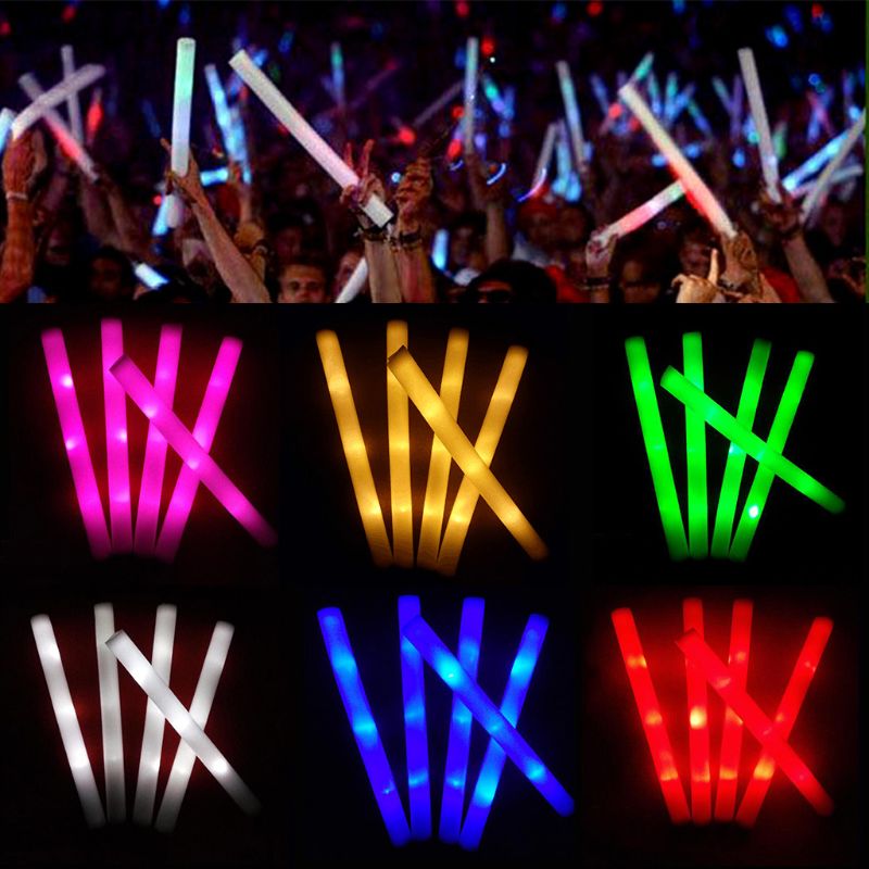 Flashing Led Foam Sticks Party - 30/50 Pcs Led Barre De Mousse