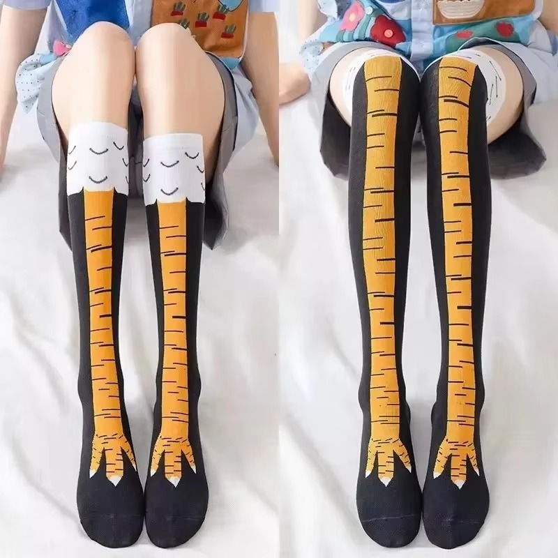 Funny Chicken Leg Socks - Bas patte de poulet drôle au-dessus