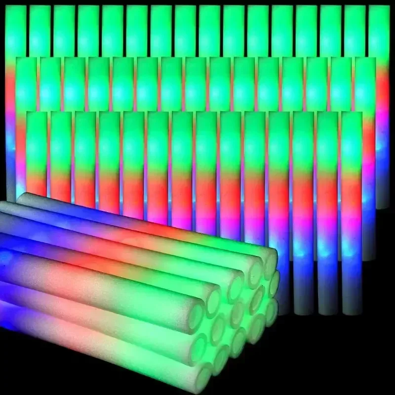 30 bâtonnets lumineux en mouss - Flashing Led Foam Sticks Party avis et prix