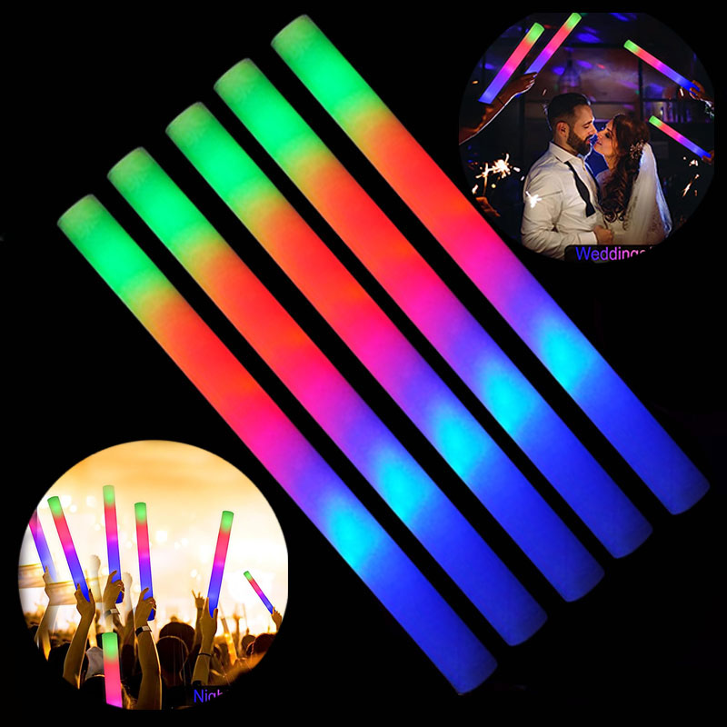 30/60 pièces LED lueur mousse  - Flashing Led Foam Sticks Party avis et prix