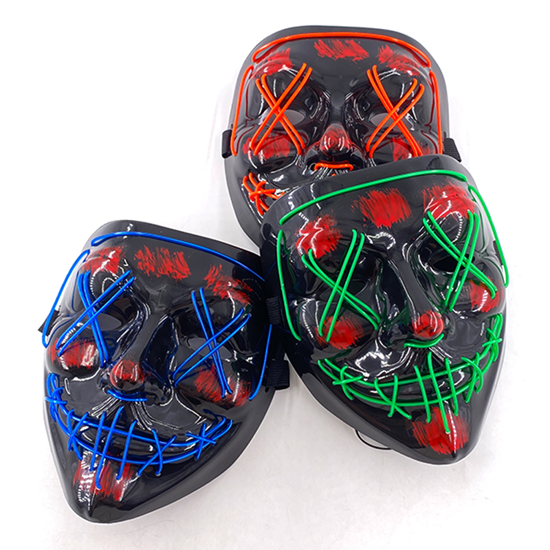 Lot de 10 masques LED Purge sa - Led Purge Mask Halloween avis et prix