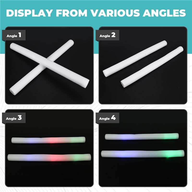 Bâtons en mousse lumineux A68P - Flashing Led Foam Sticks Party avis et prix