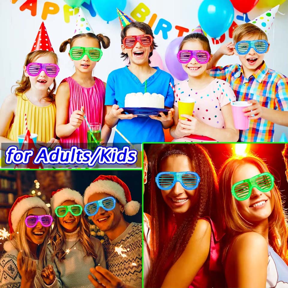 Lunettes LED lumineuses, 5 à 5 - Glow In The Dark Party Glasses avis et prix