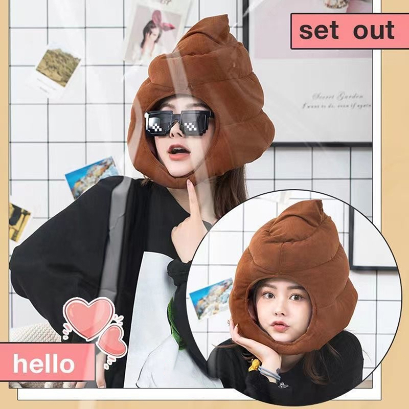 Chapeau en peluche créatif en  - Fake Poop Gag Gift avis et prix