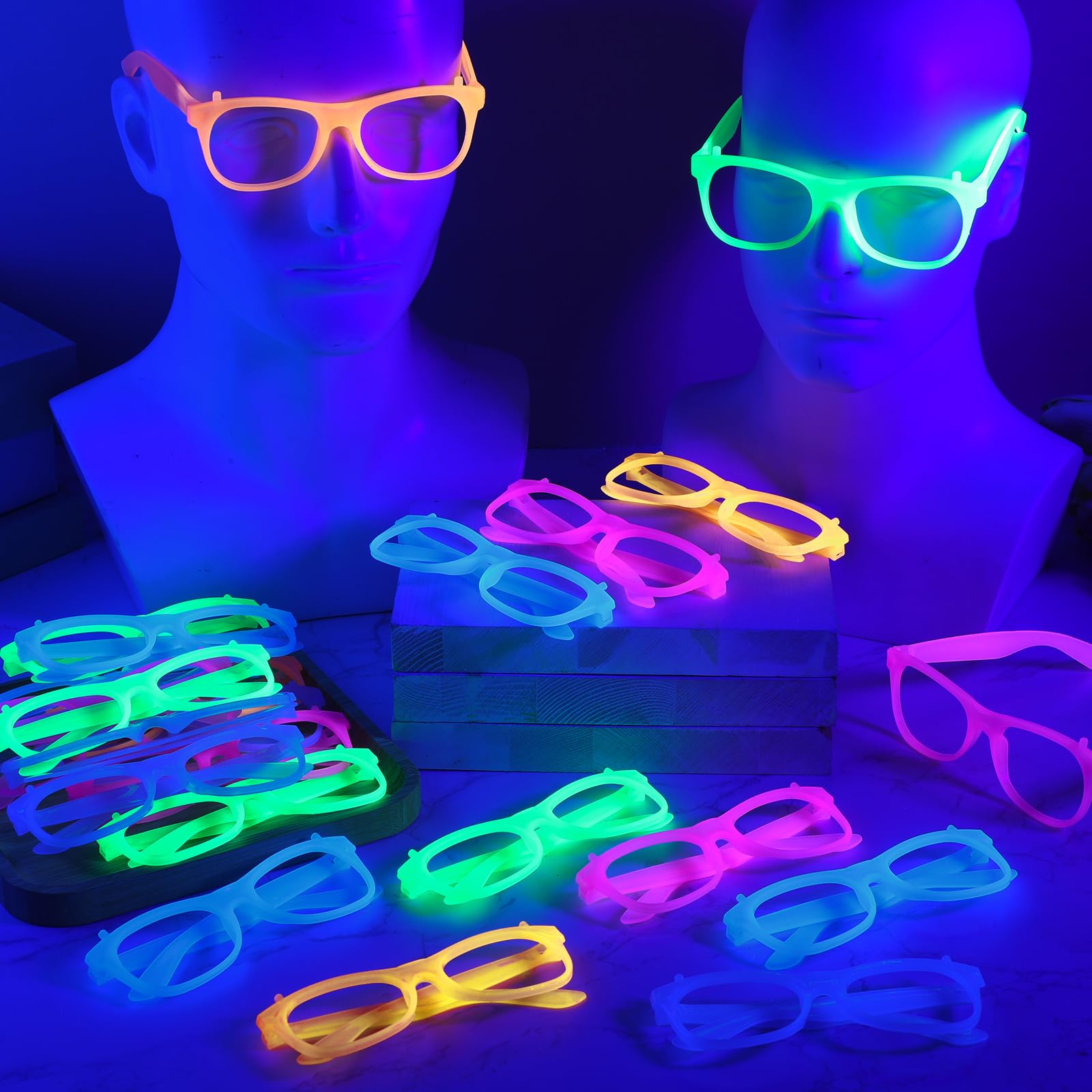 2/12 pièces de lunettes néon l - Glow In The Dark Party Glasses avis et prix