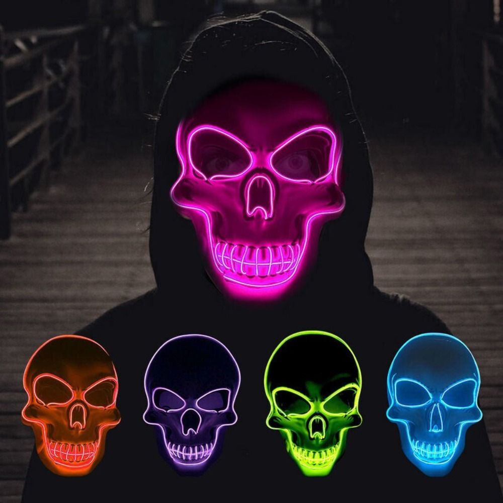 Masque de crâne d'Halloween te - Led Purge Mask Halloween avis et prix
