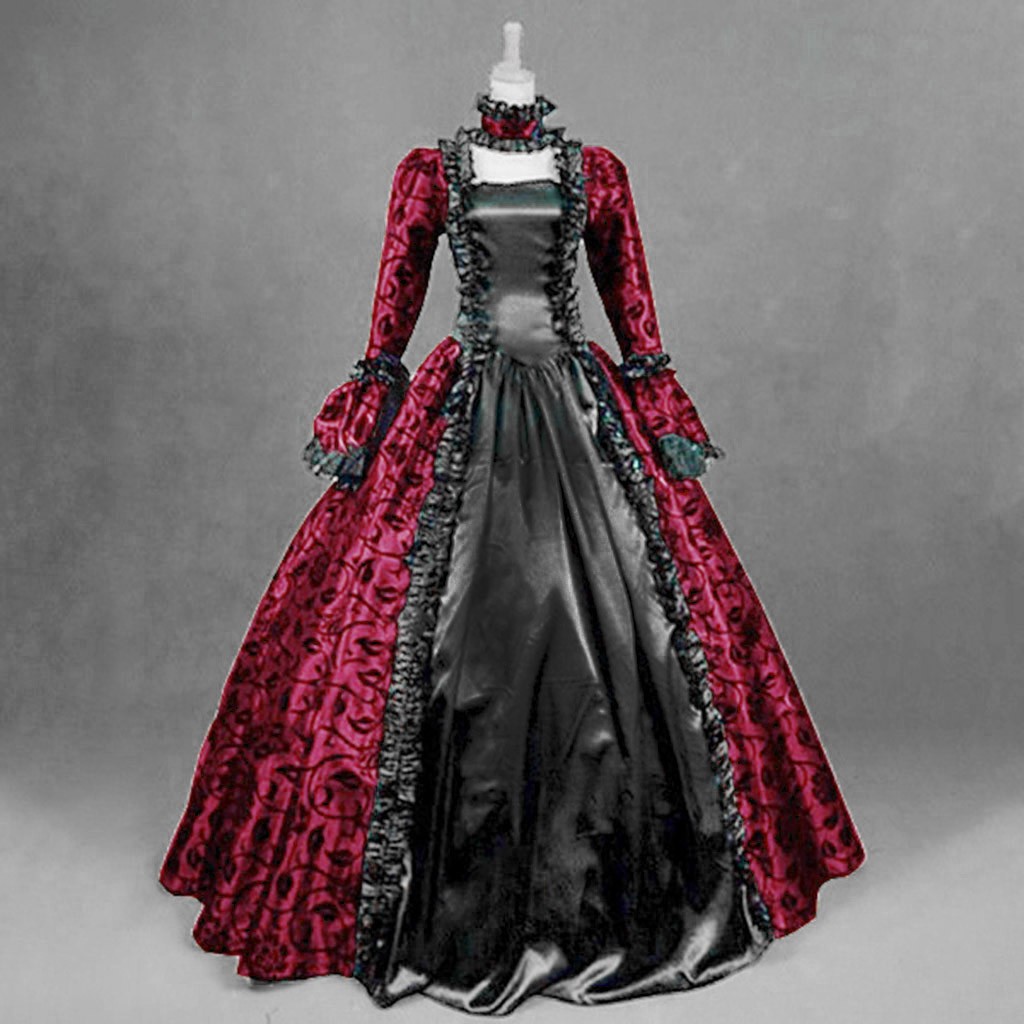 Robe gothique Vintage exquise  - Medieval Renaissance Dress Women avis et prix
