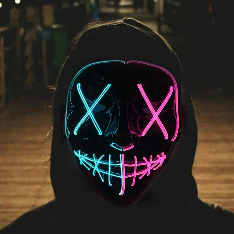 Masque facial effrayant brilla - Led Purge Mask Halloween avis et prix