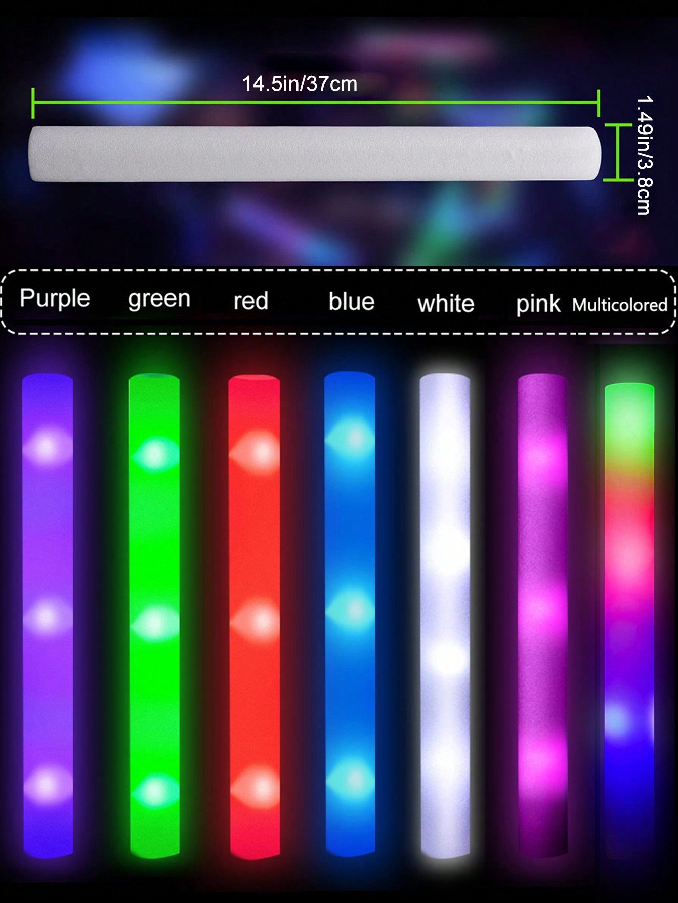 Bâtons lumineux LED en mousse, - Flashing Led Foam Sticks Party avis et prix