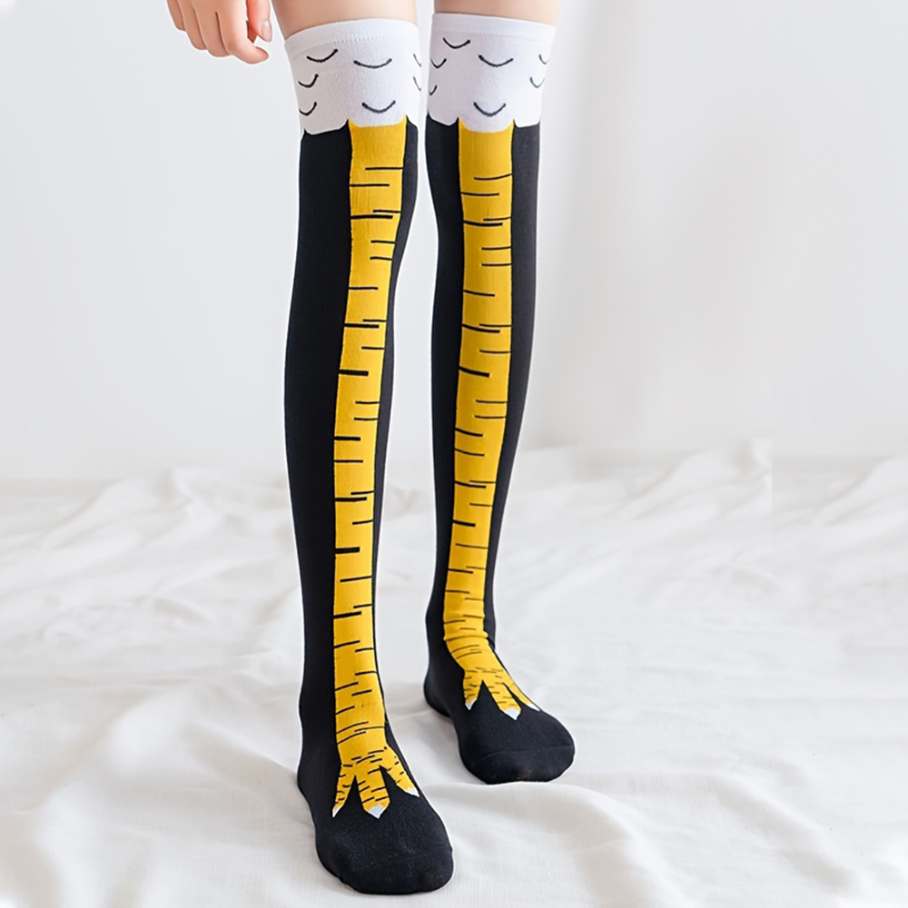 1 Paire de Chaussettes Hautes  - Funny Chicken Leg Socks avis et prix
