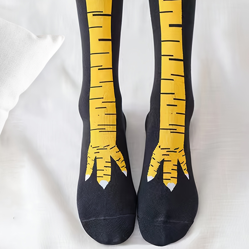 1 Paire de Chaussettes Hautes  - Funny Chicken Leg Socks avis et prix