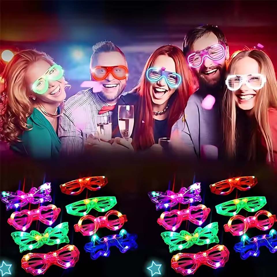 Lunettes lumineuses LED, 10/20 - Glow In The Dark Party Glasses avis et prix