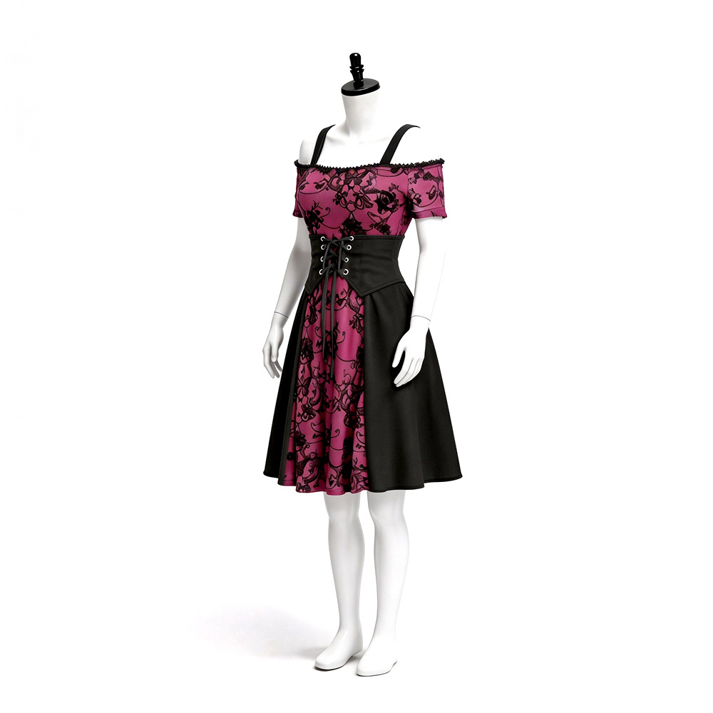 Robe Courte Gothique Punk Médi - Medieval Renaissance Dress Women avis et prix