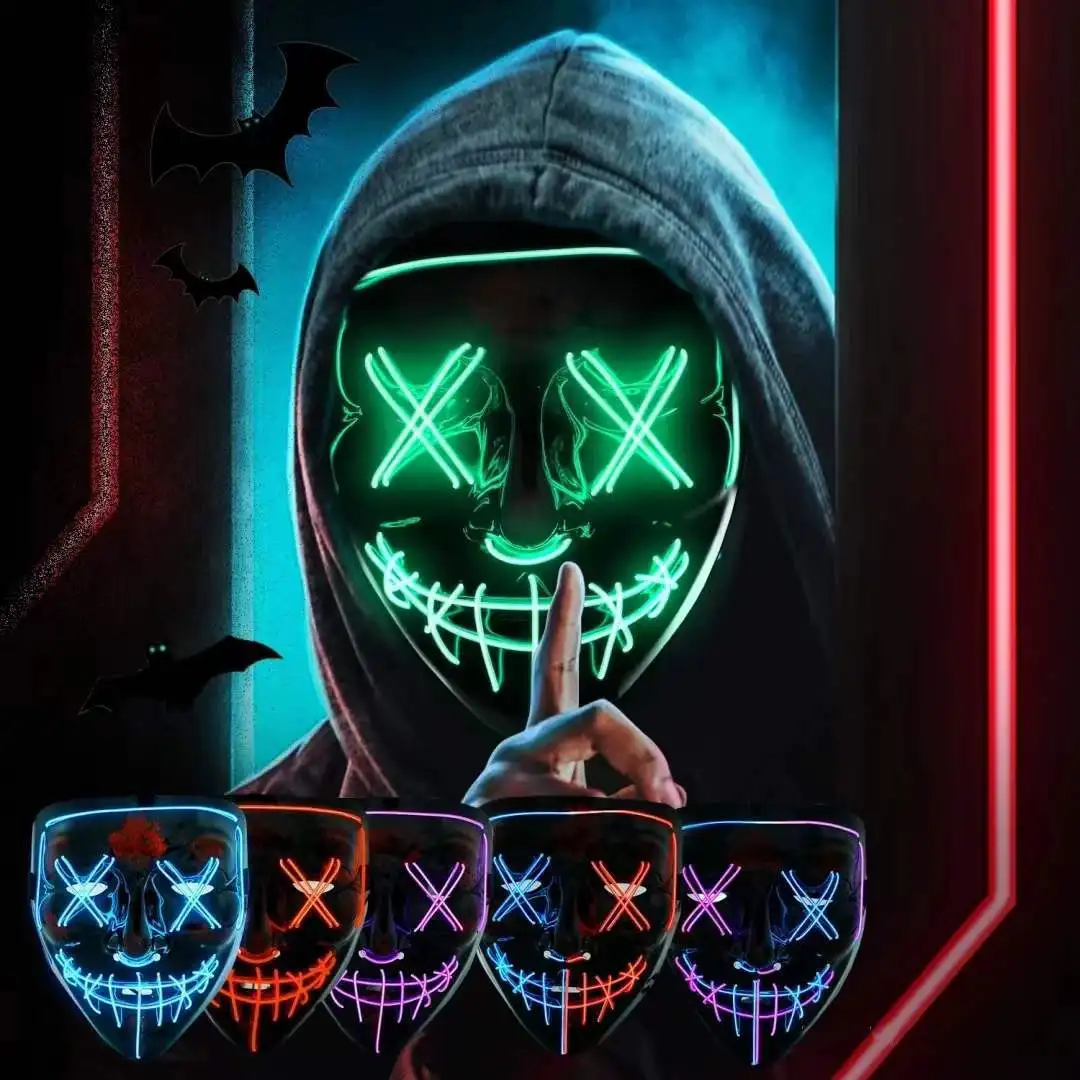 Masque Led Halloween carnaval  - Led Purge Mask Halloween avis et prix