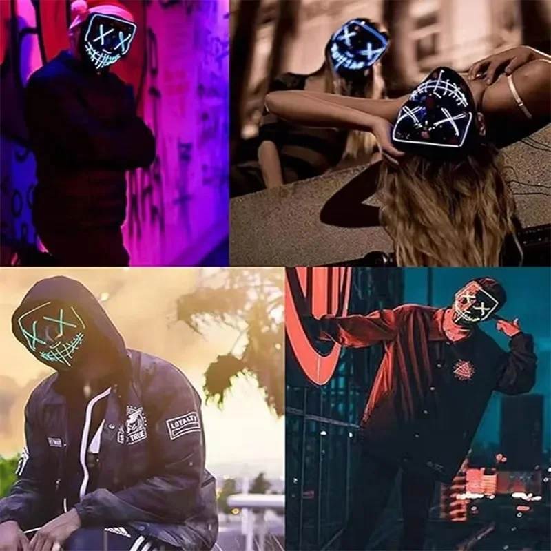 Masque Led Halloween carnaval  - Led Purge Mask Halloween avis et prix