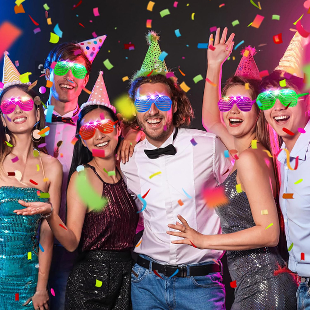 Lunettes LED 6 couleurs néon b - Glow In The Dark Party Glasses avis et prix