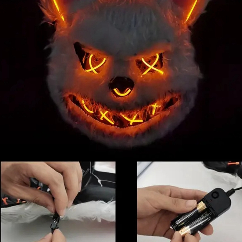 Masque de lapin mascarade LED  - Led Purge Mask Halloween avis et prix