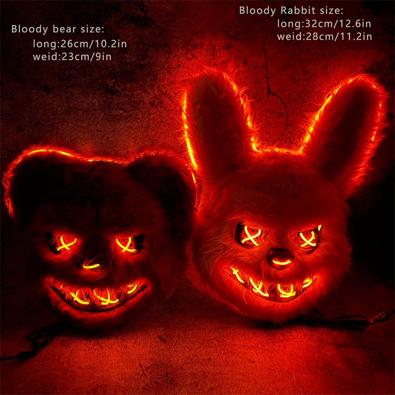 Masque de lapin mascarade LED  - Led Purge Mask Halloween avis et prix